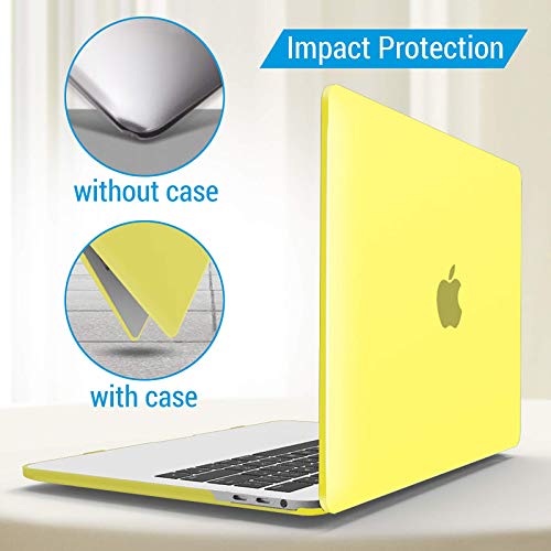 IBENZER Compatible with MacBook Pro 13 Inch Case M2 M1 2026 2025 2024 2023 2022 A2338 A2289 A2251 A2159 A1989 A1706 A1708, Hard Shell Case & Keyboard Cover for Mac Pro 13, Yellow, T13YW+1 - color: Yellow