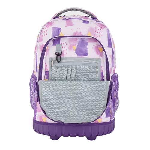 Travelers Club 4 Piece Rolling Backpack Set With Accessories, Water - color: Water