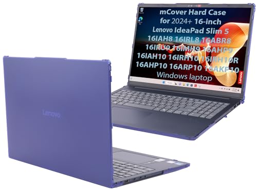 mCover Case ONLY Compatible for 2024-2026 16" Lenovo IdeaPad Slim 5 16AHP10 16ARP10 16AKP10 16IRH10 16IAH10 16IRU9 16ABR8 Series Windows Computers(NOT for Other Lenovo Models)- Blue - color: Blue