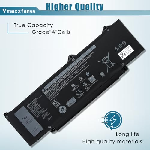 54Wh R73TC Laptop Battery Replacement for Dell Latitude 5340 5350 5440 5450 5540 5550 7455 3340 3440 3450 3540 3550 Precision 3480 3490 3580 3590 P181G P182G Series 0V042N V042N 11.4V - size: 10.37*3.38*0.18 inch R73TC
