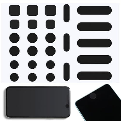 QfwdfcTrenz 26PCS Universal Webcam Covers Laptop Camera Cover Privacy Protection Accessory - 6 Sizes for Every Size Webcam on Any Device, Great for Privacy - Black