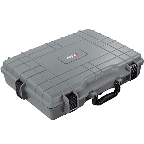 Eylar Large 22 inch Protective, Camera, Tools, Equipment Laptop Hard Case Waterproof w/ 3 Layers Foam (Gray) - color: Gray