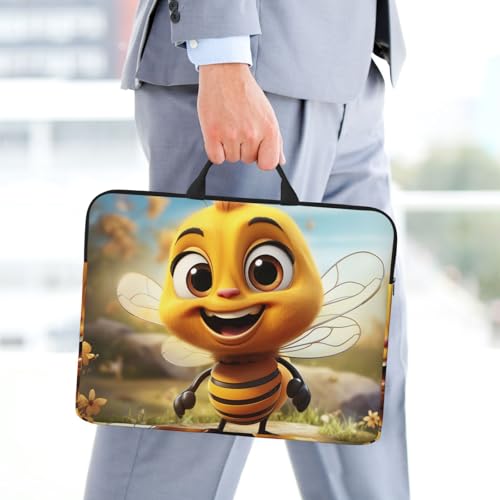 14 inch Laptop Sleeve with Handle Shockproof Laptop Bag Waterproof Computer Cover Bag Bee Briefcase