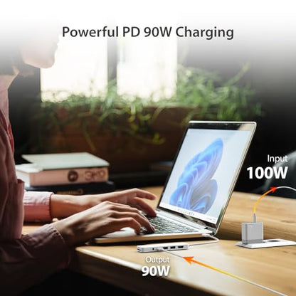 j5create USB-C Multi-Port Hub with Power Delivery with 4K HDMI/2 USB-A 5Gbps/PD 100W Charging SD&Micro SD/3.5mm Audio | for MacBook Pro&Air/iPad Pro/iMac/Surface/XPS/Thinkpad/Galaxy/and More(JCD373EW) - color: Natural White