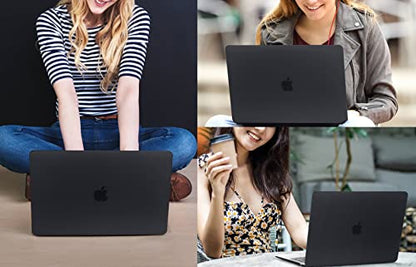 CISSOOK Matte Black Hard Shell Case Compatible with MacBook Pro 13 Inch Case 2025-2016 Release Model A2338 A2251 A2289 with Touch bar, MacBook Pro 13 M1 M2 with Keyboard Cover | 4in1 Set Hard Shell Case with Keyboard Cover for 2020-2025 MacBook Pro 13 M2&
