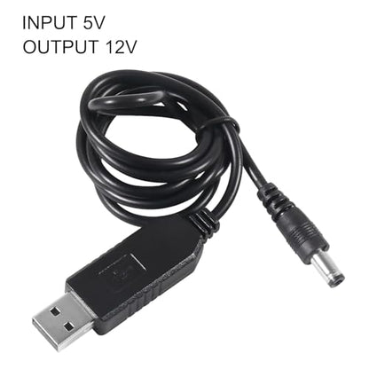 10pcs DC Connectors Plug Kit 5.5 x 2.1mm Connectors Kit Universal Laptop Input DC Plug Set Power Adapter Tips with Converter Cable 5V to DC 12V