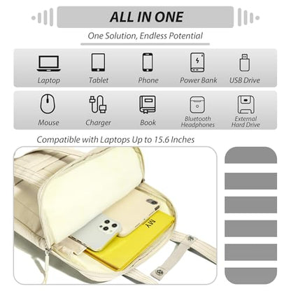 15.6 Inch Puffy Laptop Sleeve with Handle, Vertical Quilted Laptop Shoulder Bag with Luggage Strap, Compatible with 14-Inch Laptops, MacBook Pro/Air/Neo M5/M4/M3, for Women Travel Work (Yellow) - color: Yellow