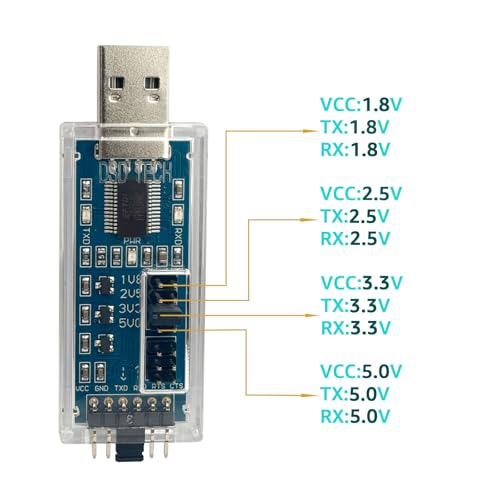DSD TECH SH-U09C5 USB to TTL UART Converter Cable with FTDI Chip Support 5V 3.3V 2.5V 1.8V TTL