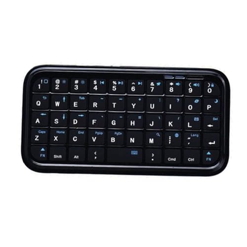 Fabater Bluetooth Keyboard, Wireless and Wired Dual Mode Portable Slim Design Travel Keyboard with Silent Keys and 300mAh Rechargeable Small for Laptop Tablet Phone (Backlit Black)