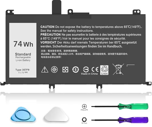 74WH 357F9 Laptop Battery Replacement for Dell Inspiron 15 7000 7557 7559 7566 7567 15 5000 Gaming 5576 5577 INS15PD Series P65F P65F001 00GFJ6 P57F P57F003 0GFJ6 71JF4 071FJ4 0357F9 357F9 - style: 357F9