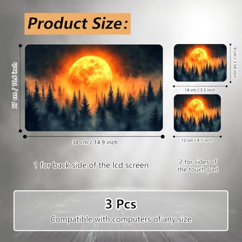 12.1”-15.6” Laptop Skin Sticker (Fits 13”, 13.3”, 14”, 15”, 15.4”) | Reusable Universal Protective Vinyl Art Decal Cover | Waterproof & Scratch-Resistant |Forest Sunrise - color: Forest Sunrise