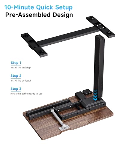 BIZUM Small Electric Standing Desk, Overbed Table Wireless Tilt Top with Hidden Wheels, 27.6×15.8 Inch Adjustable Rolling Laptop Desk, USB-C Rechargeable Battery, Walnut - color: Walnut