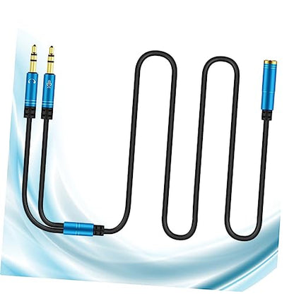 Homoyoyo 1 to 2 Headset Audio Converter Splitter Cable for Laptop Book Mobile Phone Stereo Adapter Microphone Port Random Color