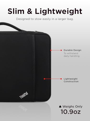 Lenovo ThinkPad 14-Inch Laptop Sleeve – Slim Protective Notebook & Tablet Case Compatible with ThinkPad, MacBook Air & MacBook Pro – Lightweight, Shock-Resistant