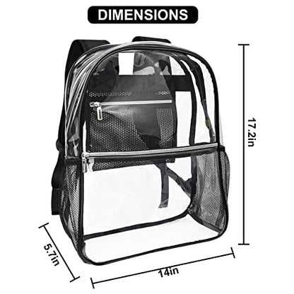 Clear Backpack Heavy Duty TPU Transparent Backpack for Sports,Work,Security Travel.… - color: Clear