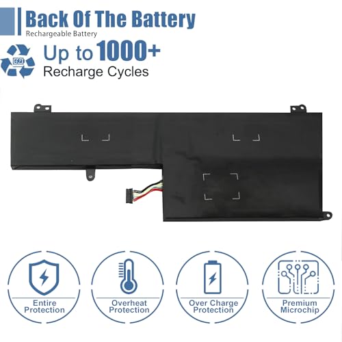 L16L6PC1 Laptop Battery, 11.58V 72Wh 6217mAh Compatible with Lenovo Yoga 720-15IKB Series Notebook L16M6PC1 L16C6PC1 5B10M53745 5B10M53743 5B10M53744 - size: 9.98*3.81*0.34 inch L16L6PC1