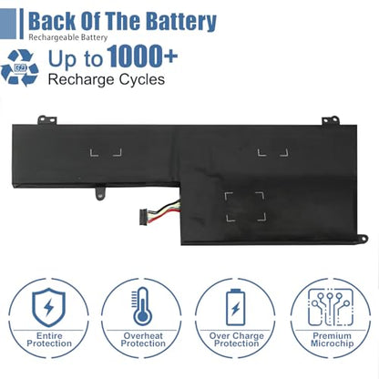 L16L6PC1 Laptop Battery, 11.58V 72Wh 6217mAh Compatible with Lenovo Yoga 720-15IKB Series Notebook L16M6PC1 L16C6PC1 5B10M53745 5B10M53743 5B10M53744 - size: 9.98*3.81*0.34 inch L16L6PC1