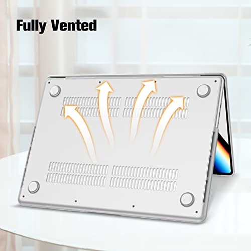 Fintie Hard Shell Case for MacBook Pro 14 Inch, Frost Clear | A3434 A3112 A3185 A3401 A2992 A2918 A2779 A2442 A3426 A3427, 2021-2026, M5/M4/M3/M2/M1 - color: Frost Clear, size: Pro 14 Inch