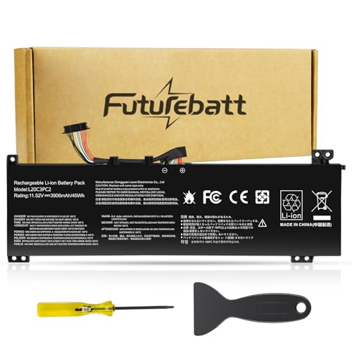 Futurebatt L20C3PC2 Battery Replacement for Lenovo Ideapad Gaming 3-15IHU6 3-15ACH6 82K20015US 82K200UTUS Series L20D3PC2 L20L3PC2 L20M3PC2 5B11B96715 5B11B96719 SB11B96716 - size: L20C3PC2 12.17 4.57 1.02