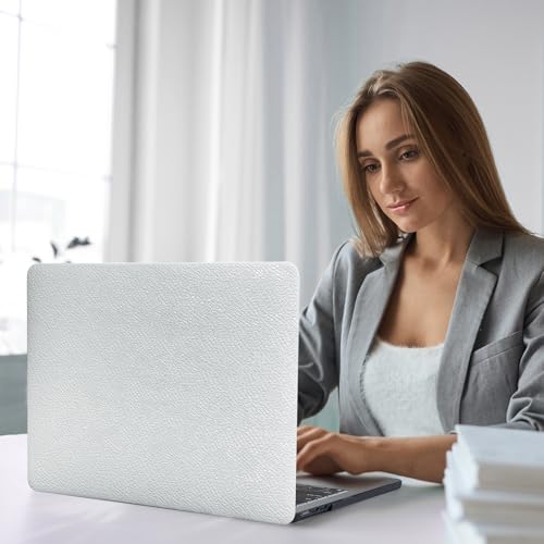 Funut for MacBook Air 13 Inch Case 2026 2025-2022 M5 M4 M3 M2 A3449 A3240 A3113 A2681, Luxury Snake PU Leather Scratch & Shockproof Hard Shell Case & Keyboard Cover,Snake Skin White - color: Snake White, size: 2022-2026 MacBook Air 13.6 inch M2 M3 M4 M5