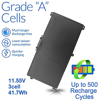 BK03XL 916811-855 Laptop Battery for HP Pavilion X360 14 14m, 14m-ba114dx 14m-ba011dx 14m-ba013dx 14-ba253cl 14-ba125cl 14-ba175nr 14m-ba015dx 14-ba051cl bk03041xl 916366-421 541 TPN-W125 HSTNN-LB7S
