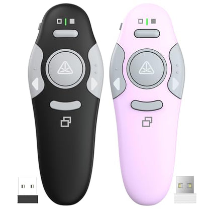 QUI Presenter Remote Bundle | One USB A Black & One USB A Purple