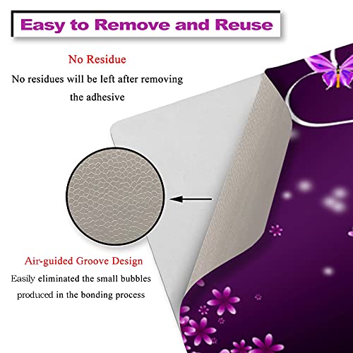 ArtSo Laptop Skin Sticker Decal, 12" 13" 13.3" 14" 15" 15.4" 15.6 inch Laptop Universal Netbook PC Notebook Vinyl Reusable Skin Sticker Cover Art Case Protector Personalized, Purple Heart Butterfly - color: Purple Heart butterfly