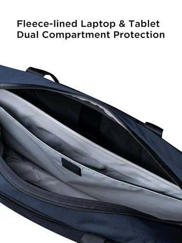 ALPAKA Bravo Brief Laptop Briefcase Business Shoulder Bag | Fits 16-inch Laptop, Detachable Shoulder Strap, For Men and Women Work Travel, Weatherproof Fabric Axoflux 400D - color: Moonlight Blue