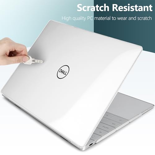 Crystal Clear Case for Dell XPS 13 Copilot+ PC 13.4" Display 2024 – Slim Lightweight Transparent Laptop Shell with Scratch-Resistant Protection, Ventilation Design, Clear - color: Clear