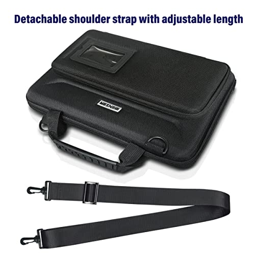IBENZER EVA Stay-in Protective Case for 13"-15" MacBook Air/Asus/Acer/Samsung/HP/Lenovo Chromebook Laptop, Hardshell Laptop Bag & Shoulder Strap & Handle & Pocket for K-12 Students, Work, EVA13P-BK - size: 13 INCH With Pocket