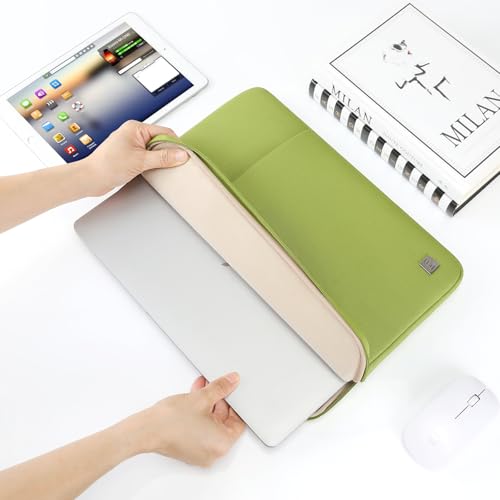 DOMISO Laptop Case Laptop Sleeve Cover for 16 inch MacBook Pro M4/M3/M2/M1 Pro/Max A3403 A3186 A2991 A2780 A2485 A2141,Compatible with 15.6 inch HP Lenovo Dell XPS 16, Tender Green - color: Tender Green, size: 15.6 inch