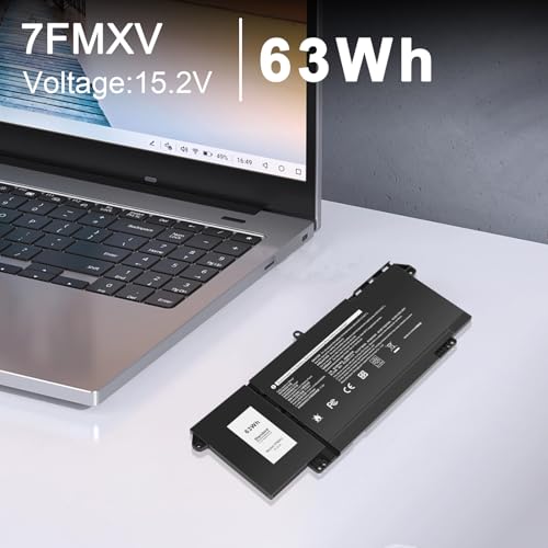7FMXV 9JM71 4M1JN Laptop Battery for Dell Latitude 5320 7320 7420 7520 Latitude 5320 2-in-1/7320 2-in-1/7420 2-in-1 P133G P134G P135G P136G P138G P139G P110F 727CG HDGJ8 MHR4G TN2GY 0TN2GY CN-0727CG - size: 10*4.09*0.24inch 7FMXV