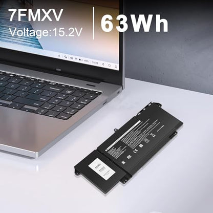 7FMXV 9JM71 4M1JN Laptop Battery for Dell Latitude 5320 7320 7420 7520 Latitude 5320 2-in-1/7320 2-in-1/7420 2-in-1 P133G P134G P135G P136G P138G P139G P110F 727CG HDGJ8 MHR4G TN2GY 0TN2GY CN-0727CG - size: 10*4.09*0.24inch 7FMXV