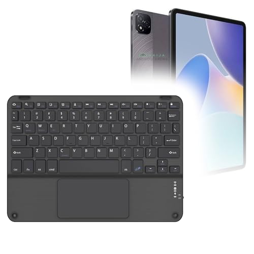 BoxWave Keyboard Compatible with Infinix Xpad - SlimKeys Bluetooth Keyboard with Trackpad, Portable Slim TouchPad - Jet Black