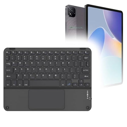 BoxWave Keyboard Compatible with Infinix Xpad - SlimKeys Bluetooth Keyboard with Trackpad, Portable Slim TouchPad - Jet Black