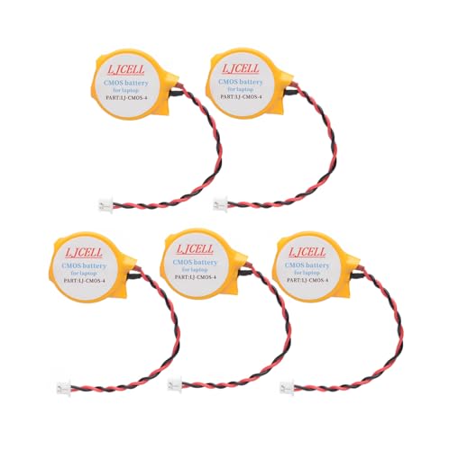 5PCS CMOS Battery for DELL Latitude E5440 E5450 E6440 E6420 E7440 E7240 Alienware M11x R1 R2 Area-51 M9700 M9750 Laptop BIOS RTC CR2032 Battery with 2 Wire and Connector… - size: 5-PACK, style: CMOS-CR2032-4