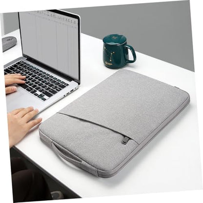 Homoyoyo Laptop Protective Sleeve Bag with Accessory Pocket for 13.3 Inch Ultrabook and Professional Laptop, Lightweight Polyester Laptop Carrying Case, Grey Notebook Cover for Travel