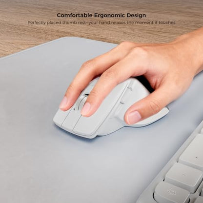 Ergonomic Keyboard Mouse Wireless Combo, Full Size Bluetooth Split Keyboard with Wrist Rest, 4 Level DPI Ergo Mouse for Windows Mac OS Computer, White - color: White