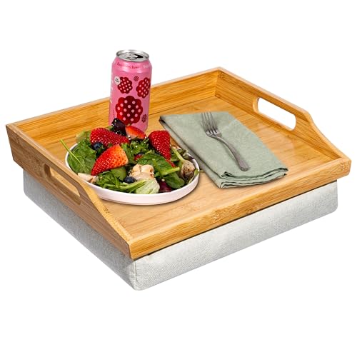 ROSSIE HOME Wood Lap Tray – Natural Bamboo, Fits 15.6” Laptops - color: Natural Bamboo, size: Single Tray