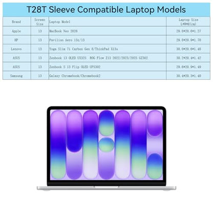 Smatree T28T Protective 13 inch Laptop Case for Samsung Galaxy Chromebook 2 | Compatible for ASUS Zenbook 13 OLED UX325, Lenovo Yoga Slim 7i Carbon Gen 8, HP Pavilion Aero 13z/13 - size: 13 inch/T28T/Size:31.5*21.8cm