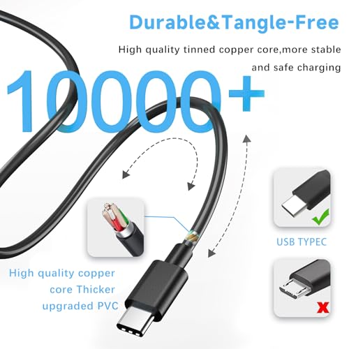 90W USB Type C Laptop Charger Compatible with HP Envy x360 14 15 16 17 Spectre x360 EliteBook 1040 G4 1040 G5 ZBook x2 G4,19.5V /4.5A 90W AC Adapter Charger