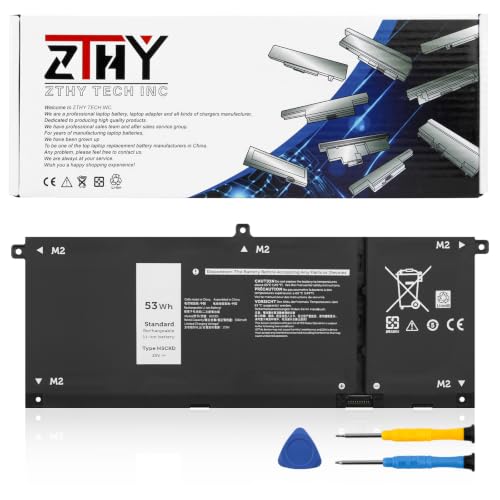 53Wh H5CKD Laptop Battery for Dell Inspiron 5400 5406 7405 7300 7306 7500 | 7506 2-in-1 Silver 5300 5301 5401 5402 5408 5409 5501 5502 5508 5509 Latitude 3410 3510 3120 3140 Vostro 5300 5301 5502 15V - size: 10.04*3.90*0.24 inch H5CKD