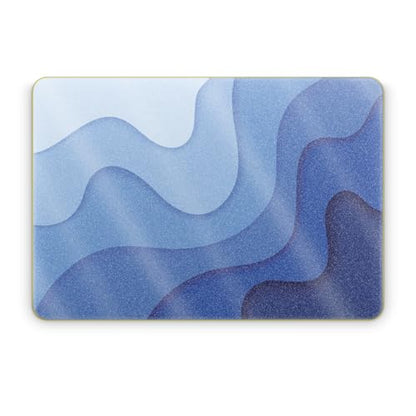 Glossy Glitter Laptop Skin Compatible with Apple MacBook Neo - Papercraft Blue - Premium 3M Vinyl Protective Wrap Decal Cover - Easy to Apply | Crafted in the USA by MightySkins - color: Papercraft Blue, size: MacBook Neo Full Cover Skin, style: Glossy Gl