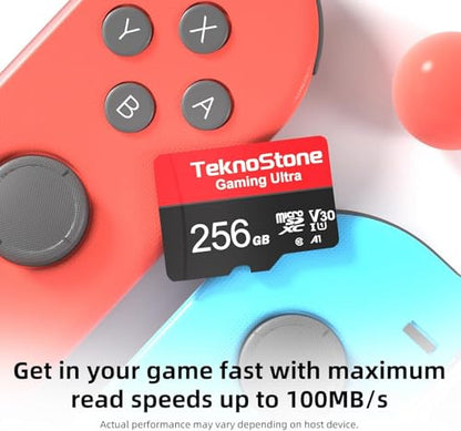 256GB Gaming MicroSDXC TF Memory Card with Adapter 1 Pack | 100MB/s Read 50MB/s Write UHS-I C10 U3 V30 A1 for Nintendo Switch 1 Steam Deck ROG Ally Console Tablets Phone - size: Gaming 256GB