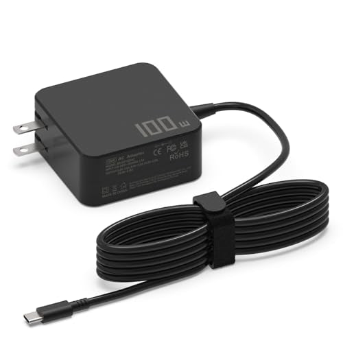 Hafiuege 100W USB C Laptop Charger, Type C Power Adapter for All Devices | Fit for Asus ROG Ally , HP Chromebook, Lenovo ThinkPad, Acer Laptops, Charge Type-C 96W 90W 65W 45W 30W Devices