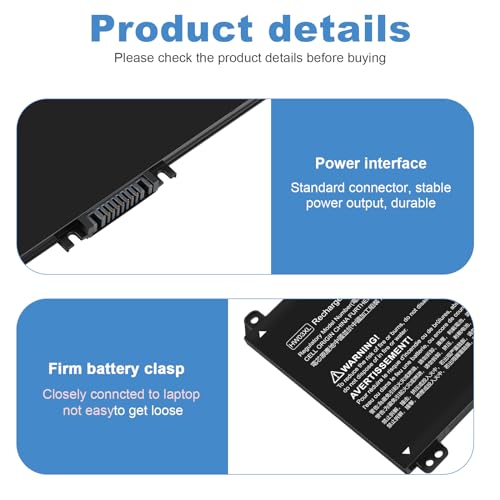 HW03XL L97300-005 Laptop Battery for HP Pavilion 15-EG 15-EH 17-CN 17-CP 15-eg0073cl 15-eg0070wm 15-eh0050wm 17-cn0xxx 17-cn0023dx 17-cn0053cl L96887-421 L96887-AC1 HWO3XL HW03041XL L96887-1D1 41.04Wh - size: 7.6*3.94*0.2inch
