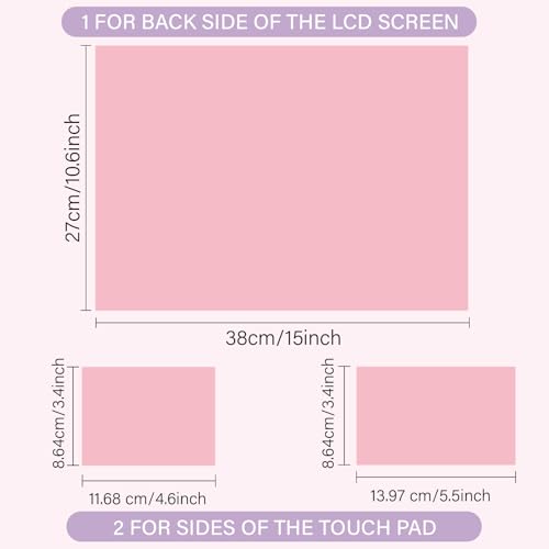 CREATCABIN Pink Laptop Skin Decal Universal Reusable Vinyl Laptop Cover Sticker Waterproof Pc Art Personalized Protector Scratchproof Laptop Skin for 12.1 13 13.3 .6 14 15 15.3 16 Inch Laptops - style: Pink