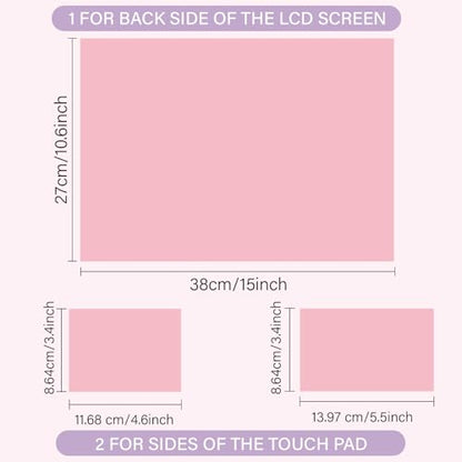 CREATCABIN Pink Laptop Skin Decal Universal Reusable Vinyl Laptop Cover Sticker Waterproof Pc Art Personalized Protector Scratchproof Laptop Skin for 12.1 13 13.3 .6 14 15 15.3 16 Inch Laptops - style: Pink