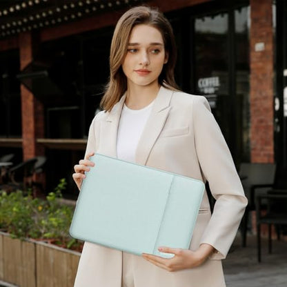 MOSISO Laptop Case 12.3 inch, 11-11.6 inch Laptop Sleeve Bag with Pocket | Compatible with MacBook Air 11.6, Acer HP Dell Lenovo Samsung, Surface Pro, Polyester Vertical Computer Bag, Mint Green - color: Mint Green, size: 12.3 inch