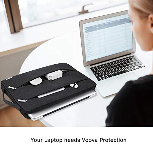 Voova 13.3-13 Inch Laptop Sleeve, Laptop Case, MacBook Case, Black | Slim splash-proof 13-inch laptop sleeve compatible with MacBook Pro M1-M5 Max, HP, Lenovo, Acer and Asus for daily use - color: Black, size: 12.6-13.6 Inch